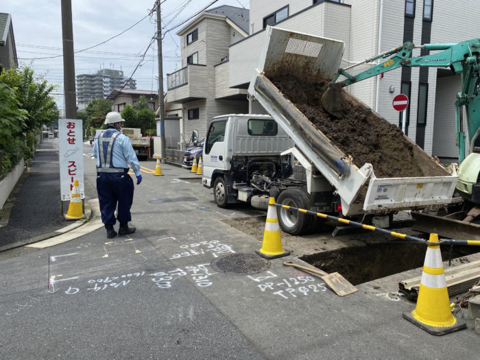 2021年7月～2022年4月　横浜市港北区綱島東　給排水管布設工事に伴う交通誘導警備業務
